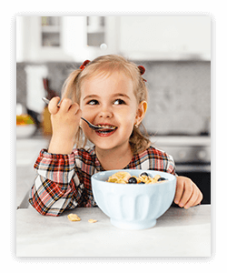Get helpful tips to create and maintain a healthy breakfast for kids.