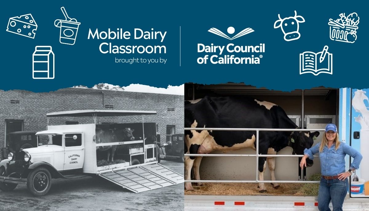 The Mobile Dairy Classroom is offered free to California schools. 